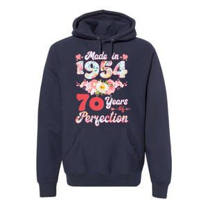 Flower Floral Made In 1954 70 Years Of Perfection Premium Hoodie