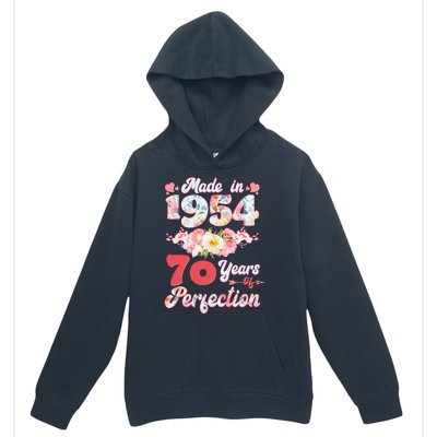 Flower Floral Made In 1954 70 Years Of Perfection Urban Pullover Hoodie