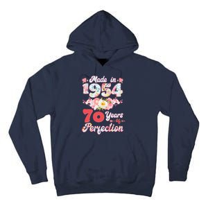 Flower Floral Made In 1954 70 Years Of Perfection Tall Hoodie