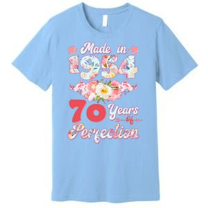 Flower Floral Made In 1954 70 Years Of Perfection Premium T-Shirt