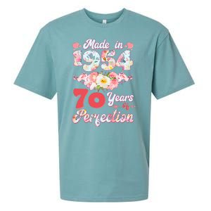 Flower Floral Made In 1954 70 Years Of Perfection Sueded Cloud Jersey T-Shirt