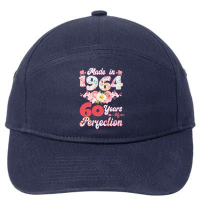 Flower Floral Made In 1964 60 Years Of Perfection 7-Panel Snapback Hat