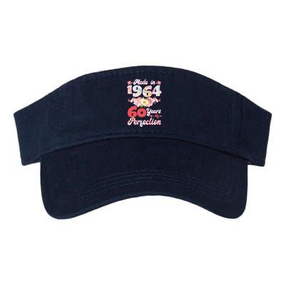 Flower Floral Made In 1964 60 Years Of Perfection Valucap Bio-Washed Visor