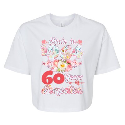 Flower Floral Made In 1964 60 Years Of Perfection Bella+Canvas Jersey Crop Tee