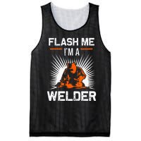 Funny Flash Me I'm A Welder Metal Worker Joke Funny Welding Mesh Reversible Basketball Jersey Tank