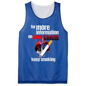 Funny For More Information On Lung Cancer Keep Smoking Gift Mesh Reversible Basketball Jersey Tank