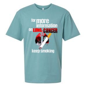 Funny For More Information On Lung Cancer Keep Smoking Gift Sueded Cloud Jersey T-Shirt