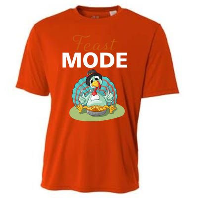 Funny Feast Mode Holiday Gobble Thanksgiving Gift Turkey Gift Cooling Performance Crew T-Shirt