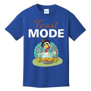 Funny Feast Mode Holiday Gobble Thanksgiving Gift Turkey Gift Kids T-Shirt