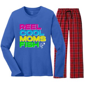 Funny Fishing Mom Gift Women's Long Sleeve Flannel Pajama Set 