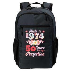 Flower Floral Made In 1974 50 Years Of Perfection Daily Commute Backpack