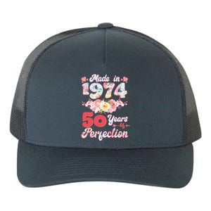 Flower Floral Made In 1974 50 Years Of Perfection Yupoong Adult 5-Panel Trucker Hat