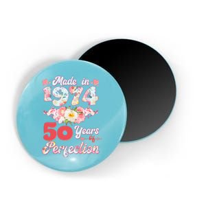 Flower Floral Made In 1974 50 Years Of Perfection Magnet