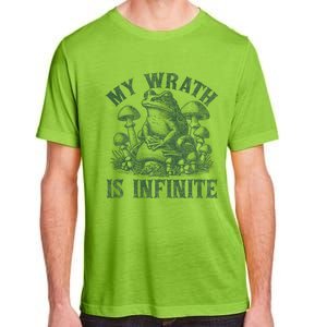 Funny Frog Meme My Wrath Is Infinite Frog Pond Adult ChromaSoft Performance T-Shirt