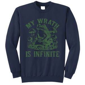 Funny Frog Meme My Wrath Is Infinite Frog Pond Sweatshirt