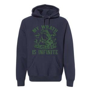 Funny Frog Meme My Wrath Is Infinite Frog Pond Premium Hoodie