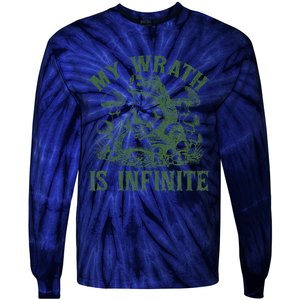 Funny Frog Meme My Wrath Is Infinite Frog Pond Tie-Dye Long Sleeve Shirt