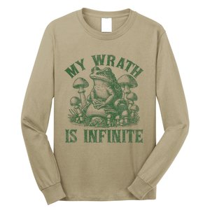 Funny Frog Meme My Wrath Is Infinite Frog Pond Long Sleeve Shirt