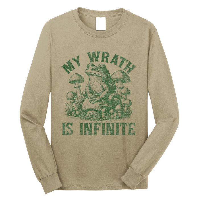 Funny Frog Meme My Wrath Is Infinite Frog Pond Long Sleeve Shirt