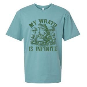 Funny Frog Meme My Wrath Is Infinite Frog Pond Sueded Cloud Jersey T-Shirt