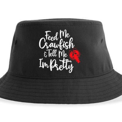 Funny Feed Me Crawfish & Tell Me I'm Pretty Tee Sustainable Bucket Hat