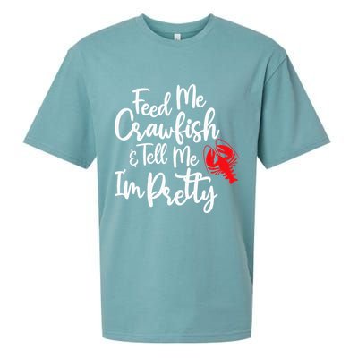 Funny Feed Me Crawfish & Tell Me I'm Pretty Tee Sueded Cloud Jersey T-Shirt