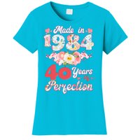 Flower Floral Made In 1984 40 Years Of Perfection Women's T-Shirt