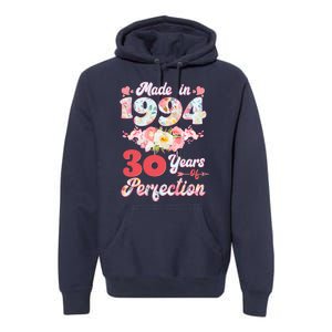 Flower Floral Made In 1994 30 Years Of Perfection Premium Hoodie