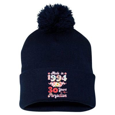 Flower Floral Made In 1994 30 Years Of Perfection Pom Pom 12in Knit Beanie