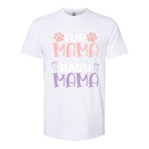 From Fur Mama To Mama Design Mom To Be Gift Softstyle CVC T-Shirt