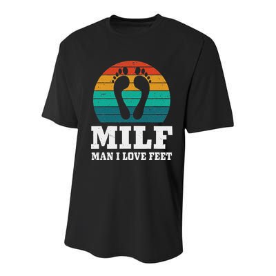 Foot Fetish Milf Man I Love Feet Youth Performance Sprint T-Shirt