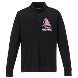 Flower For Mom Gnomies Cute Gnome Mom Happy MotherS Day Performance Long Sleeve Polo