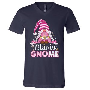 Flower For Mom Gnomies Cute Gnome Mom Happy MotherS Day V-Neck T-Shirt