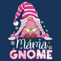 Flower For Mom Gnomies Cute Gnome Mom Happy MotherS Day V-Neck T-Shirt