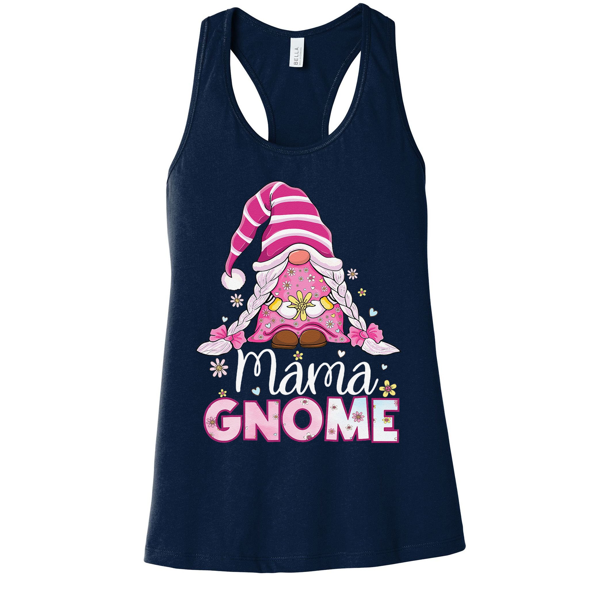 Flower For Mom Gnomies Cute Gnome Mom Happy MotherS Day Womens Tank Top