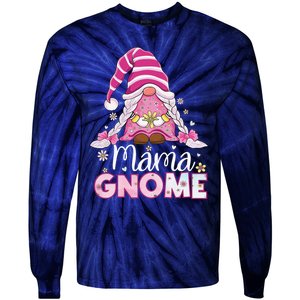 Flower For Mom Gnomies Cute Gnome Mom Happy MotherS Day Tie-Dye Long Sleeve Shirt