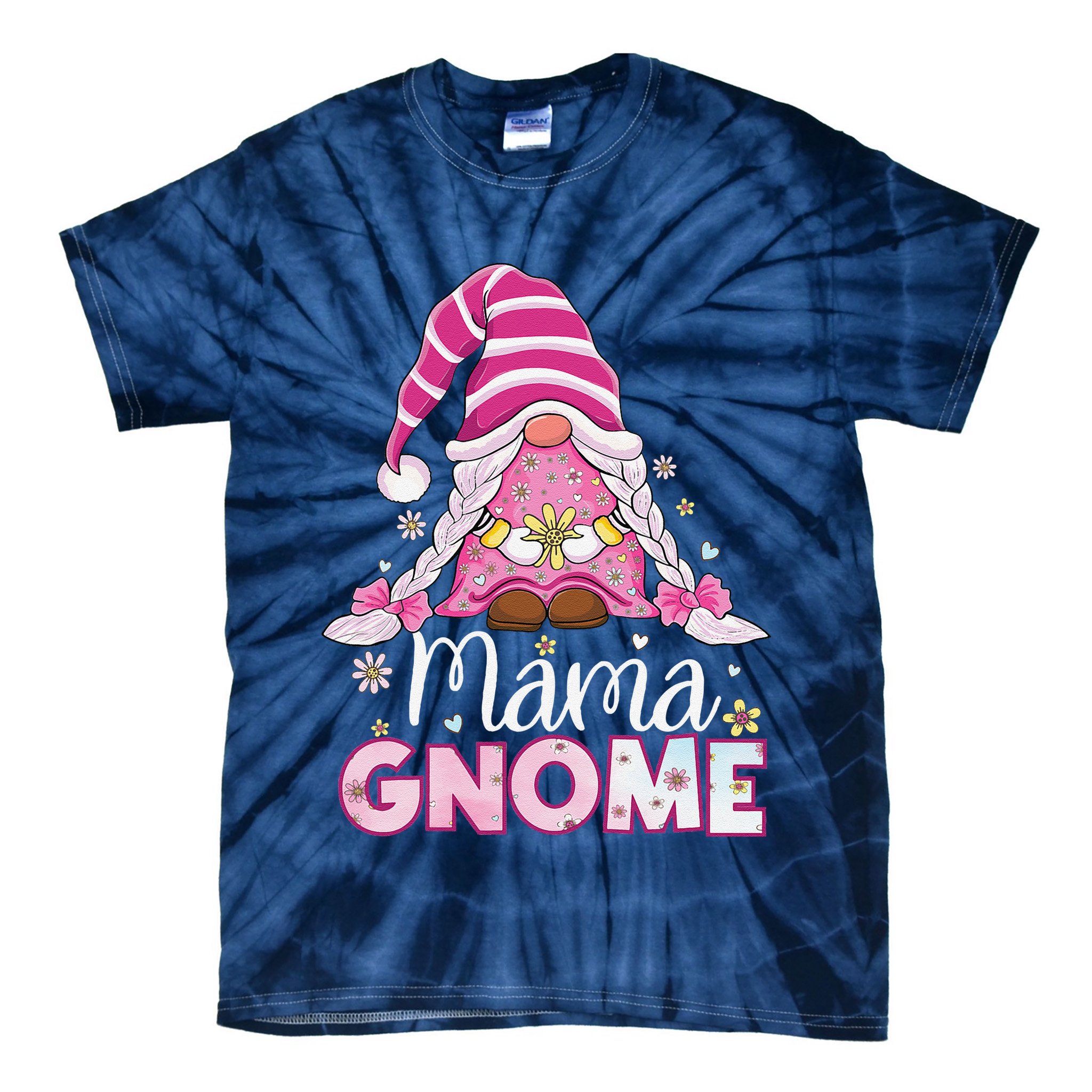 Flower For Mom Gnomies Cute Gnome Mom Happy MotherS Day Tie-Dye T-Shirt