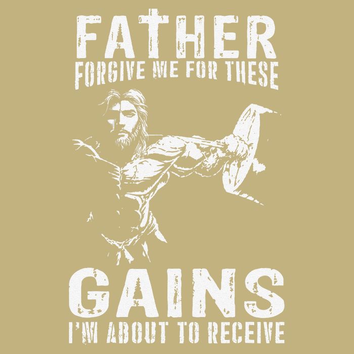 Father Forgive Me For These Gains - Jesus Gym Motivational Long Sleeve Shirt