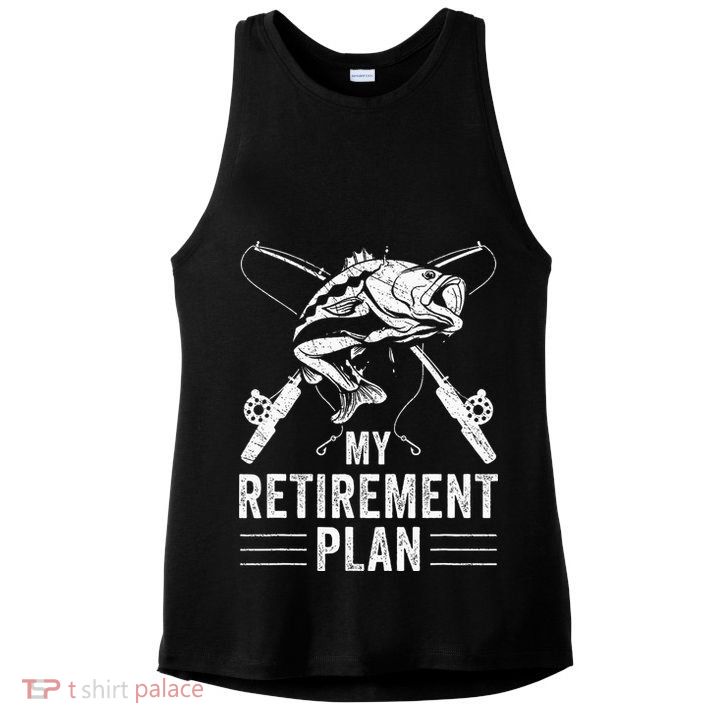 Funny Fishing My Retirement Plan Fishing Ladies PosiCharge Tri-Blend Wicking Tank