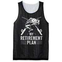 Funny Fishing My Retirement Plan Fishing Mesh Reversible Basketball Jersey Tank