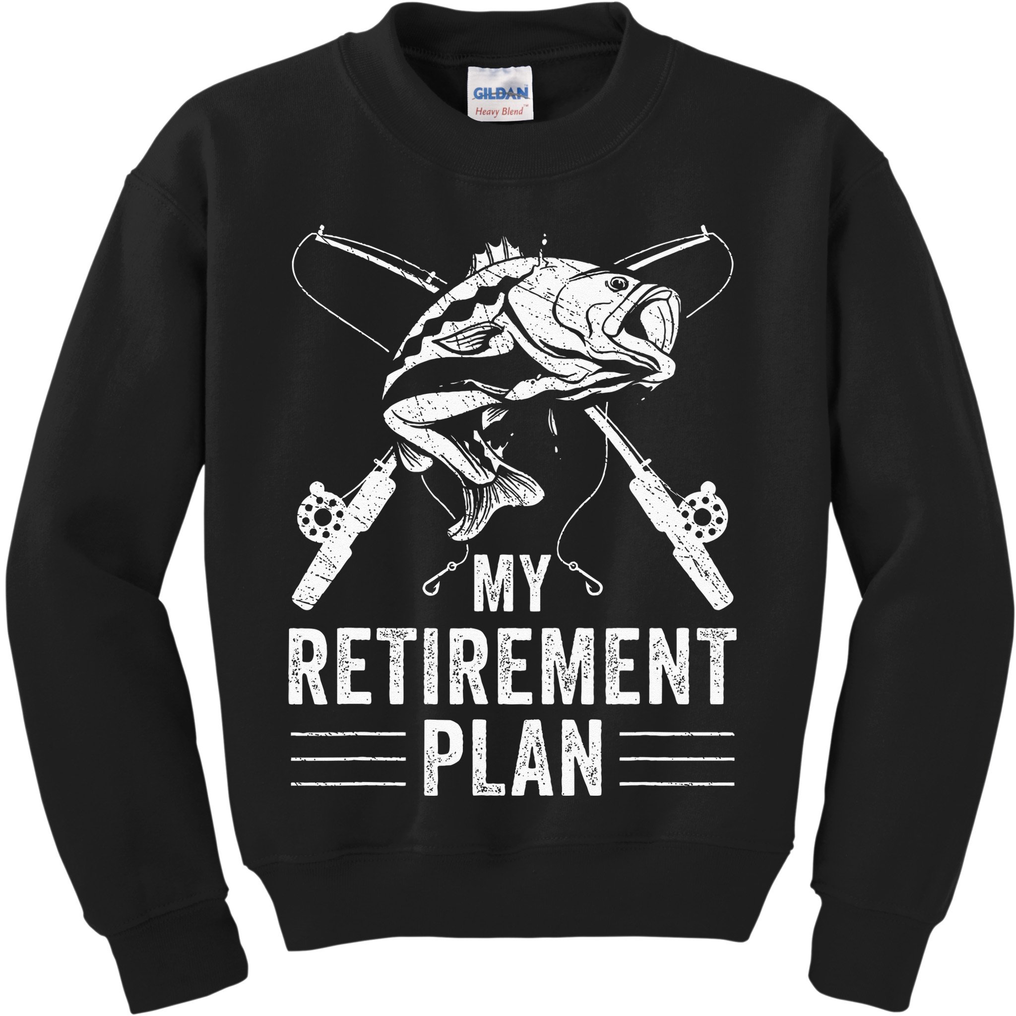 Funny Fishing My Retirement Plan Fishing Kids Sweatshirt