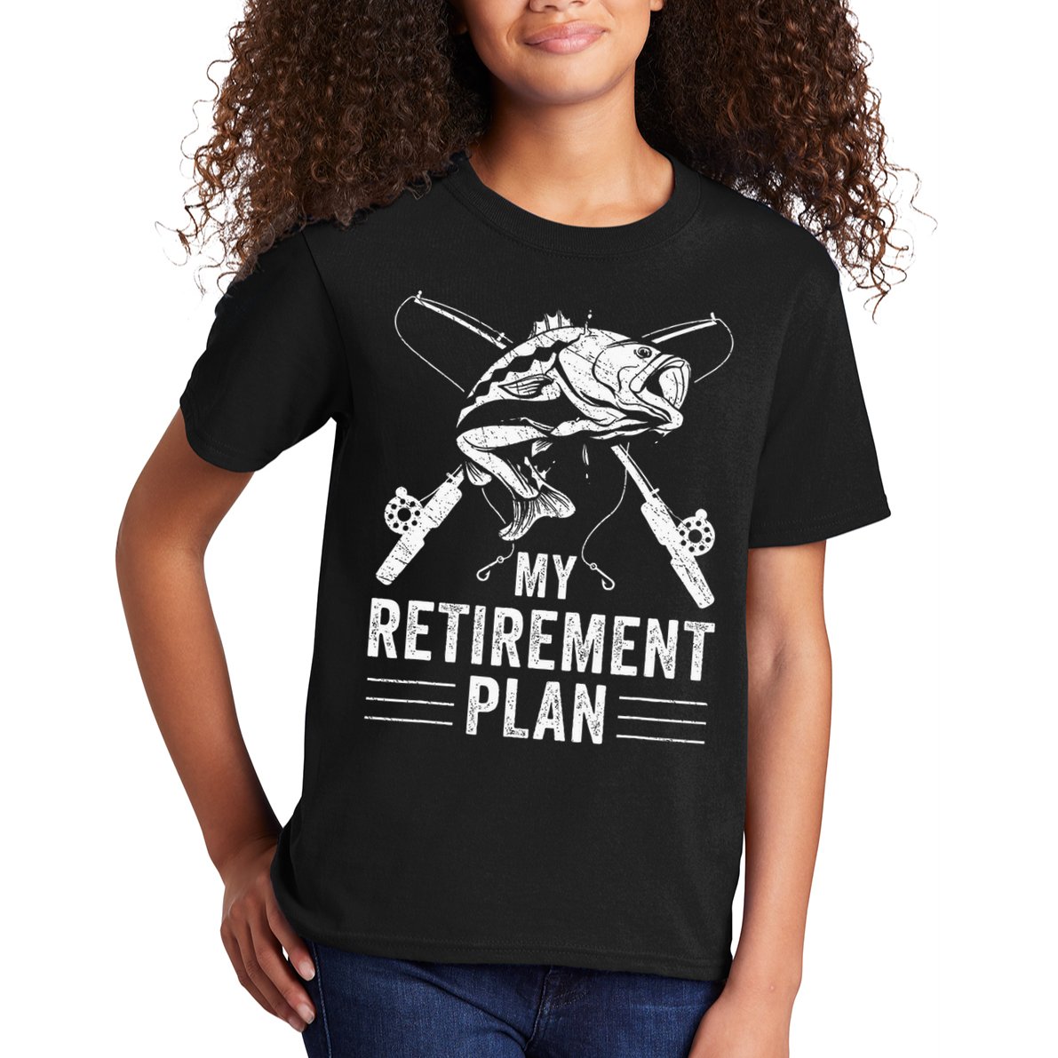 Funny Fishing My Retirement Plan Fishing Kids T-Shirt