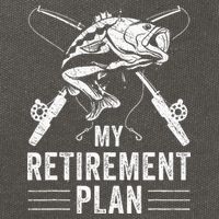 Funny Fishing My Retirement Plan Fishing Cotton Canvas Backpack