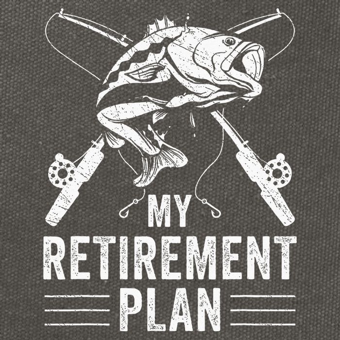 Funny Fishing My Retirement Plan Fishing Cotton Canvas Backpack