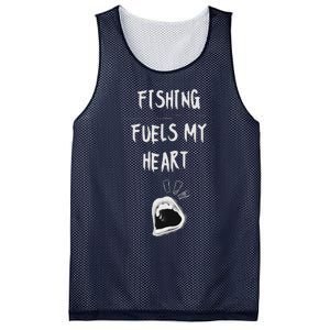 Fishing Fuels My Heart Mesh Reversible Basketball Jersey Tank