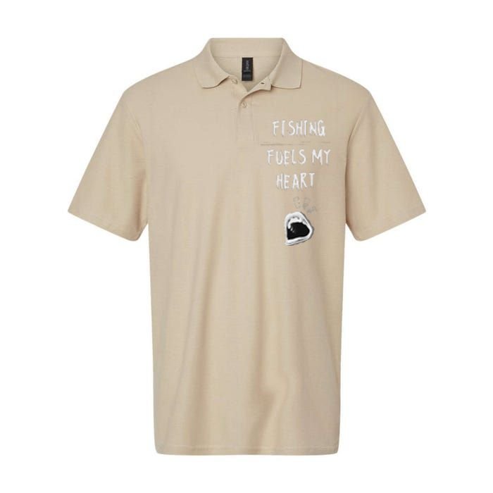 Fishing Fuels My Heart Softstyle Adult Sport Polo