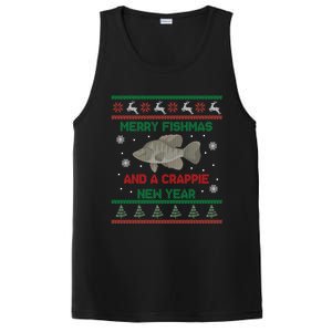 Funny Fisher Merry Fishmas And A Crappie New Year Cute Gift PosiCharge Competitor Tank