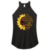 Funny Fbomb Mom With Tattoos Pretty Eyes And Thick Thighs Women's Perfect Tri Rocker Tank