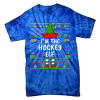 Funny Family Matching Ugly Im The Hockey Elf Christmas Great Gift Tie-Dye T-Shirt