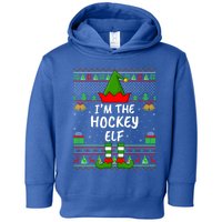 Funny Family Matching Ugly Im The Hockey Elf Christmas Great Gift Toddler Hoodie